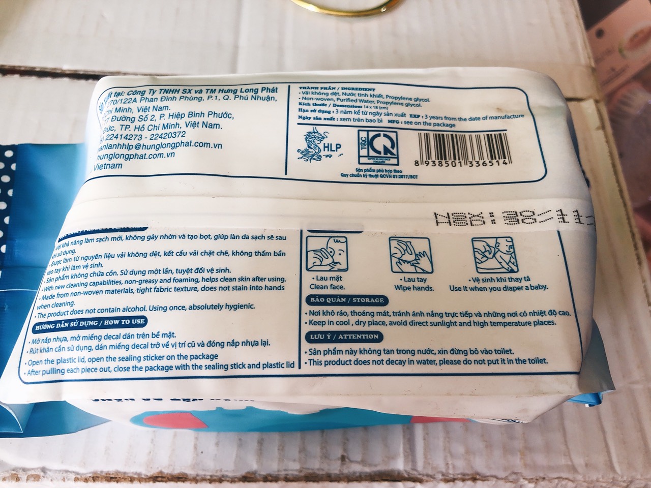 Khăn ướt con voi lớn cao cấp bịch 125 tờ