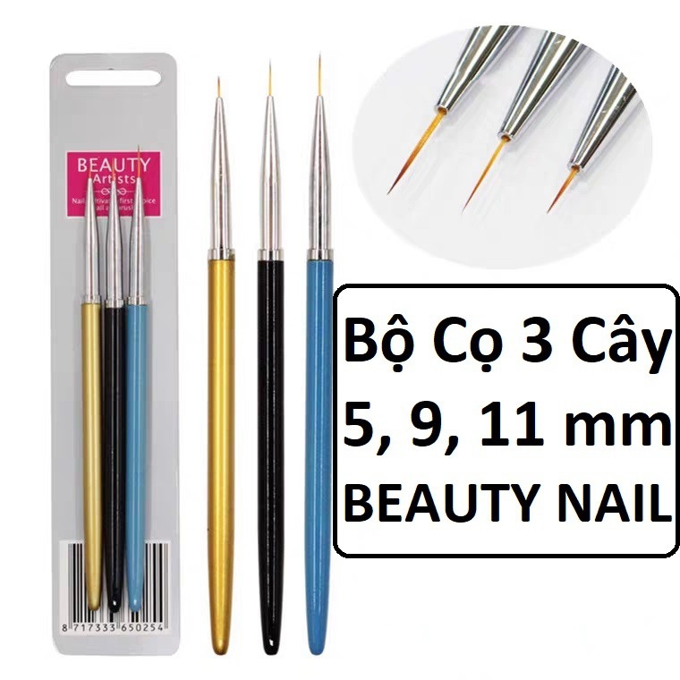 Cọ 3 cây bộ cọ vẽ nét 3 cây - sinailmi
