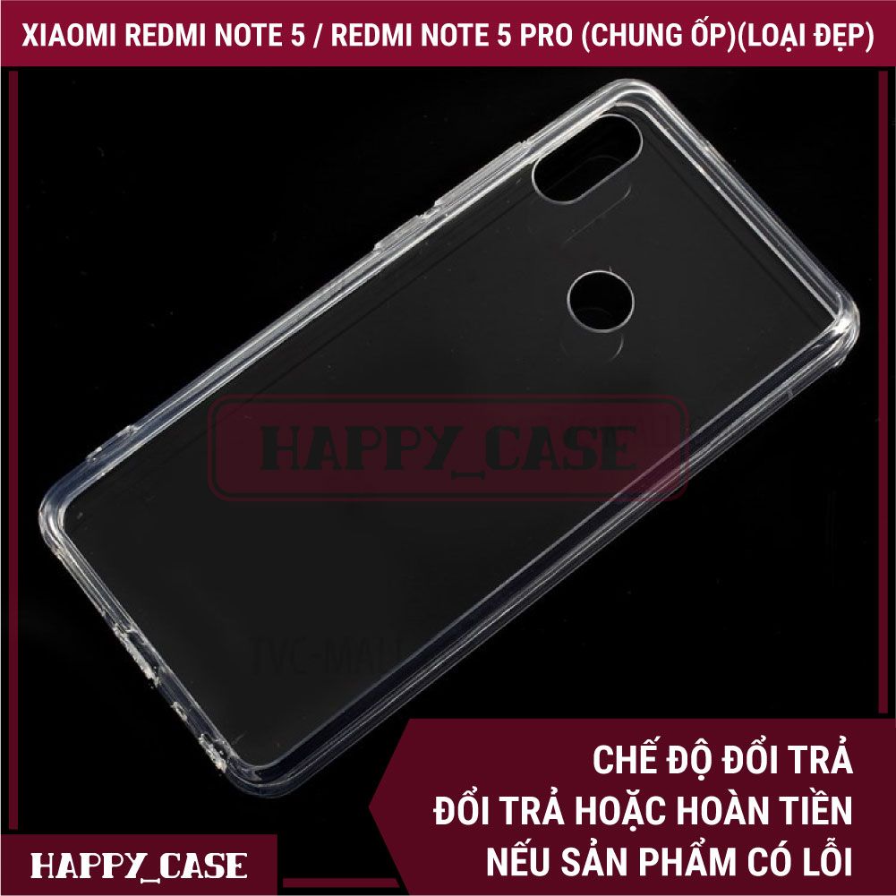 Ốp Lưng Điện Thoại XIAOMI REDMI NOTE 5 / REDMI NOTE 5 PRO (CHUNG ỐP)(LOẠI ĐẸP) Thin Transparent Silicon