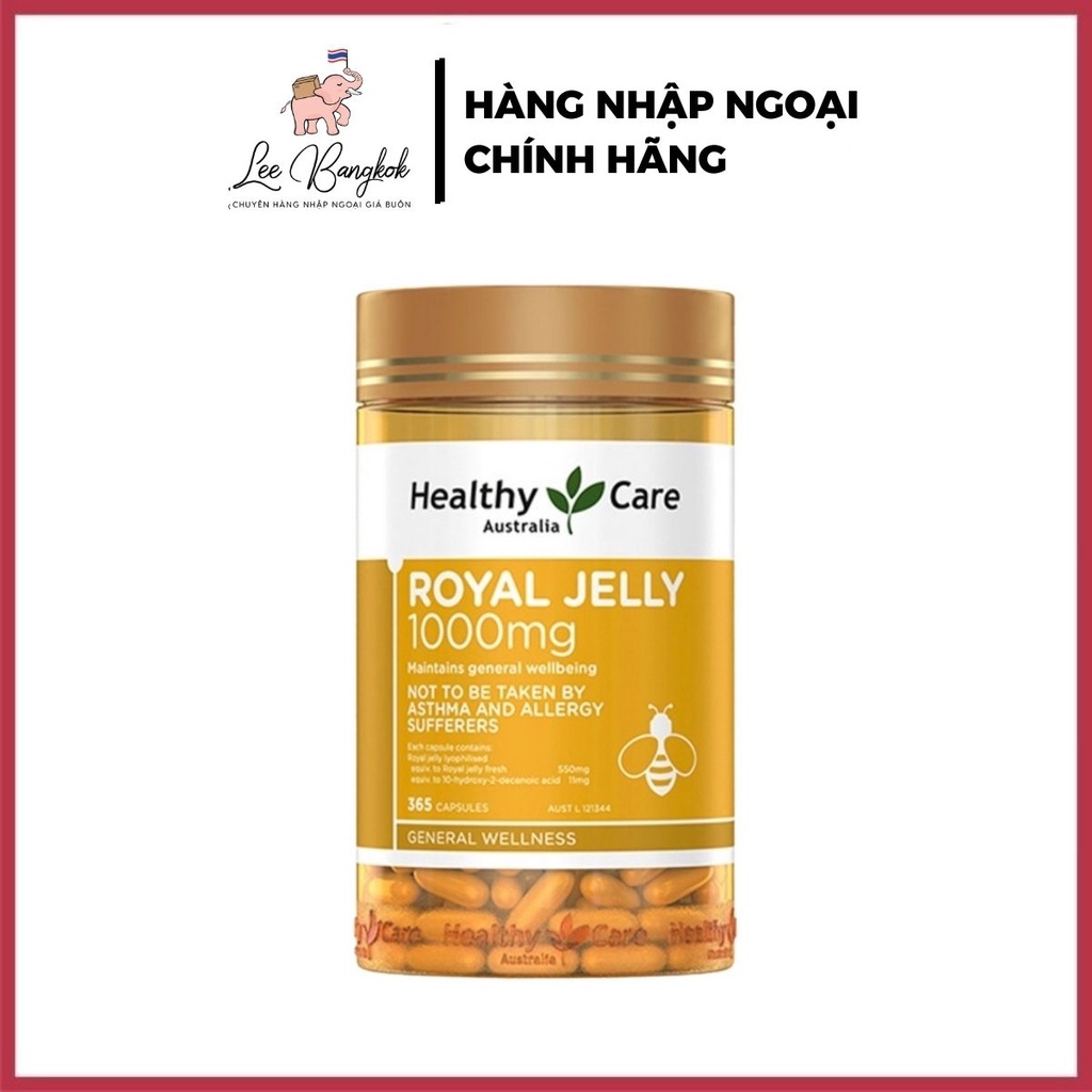 CHÍNH HÃNG Combo Viên Uống Úc Sữa Ong Chúa Heathy Care Royal Jelly 365 Viên