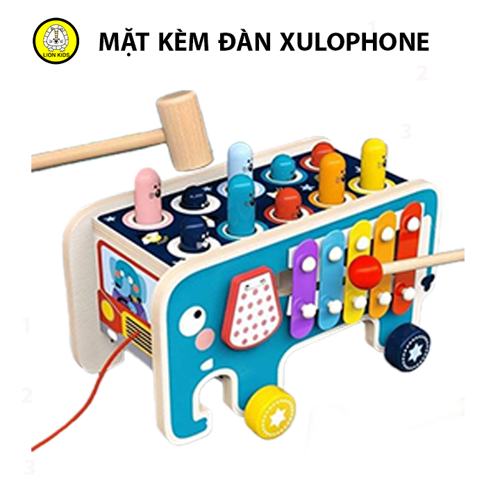 Đồ chơi đập chuột 3 trong 1 bằng gỗ cho bé