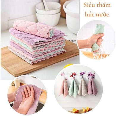 Set 10 khăn lau bếp đa năng bền đẹp
