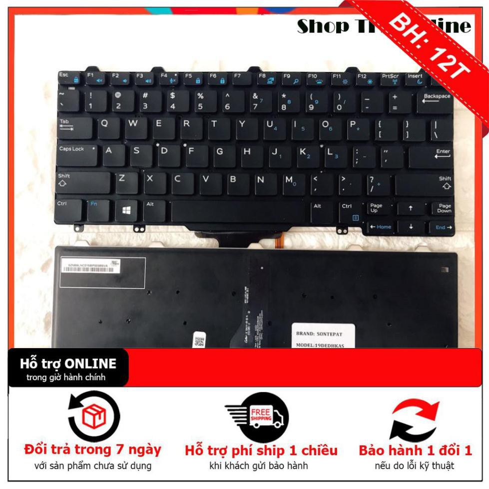 Bàn Phím Dell Latitude E5250 E7270 E7250 Có Đèn Led Chất Lượng Cao - Nhập Khẩu ( Free Ship Đơn Từ 50K )