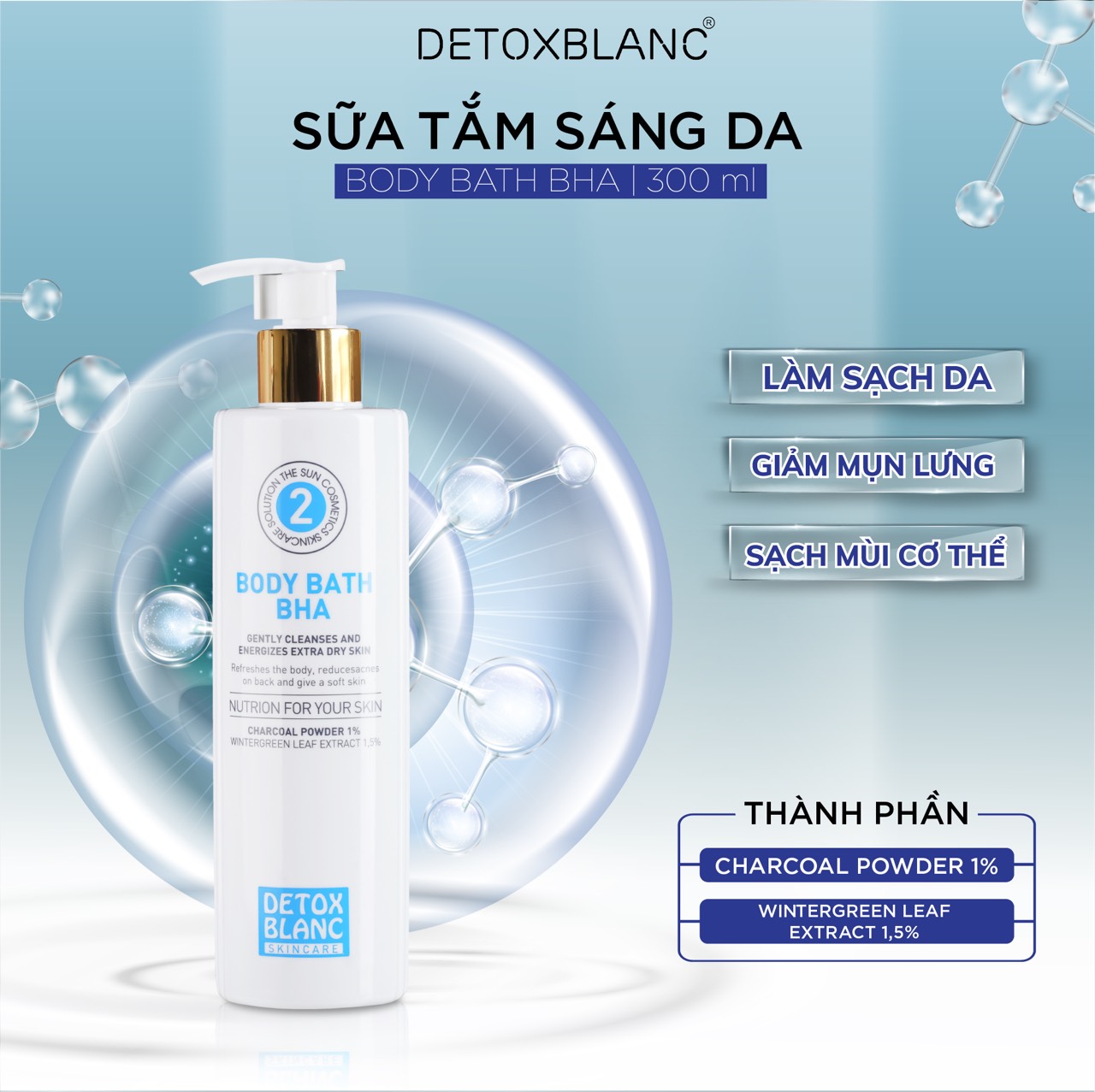 SỮA TẮM TRẮNG BODY BATH BHA DETOXBLANC