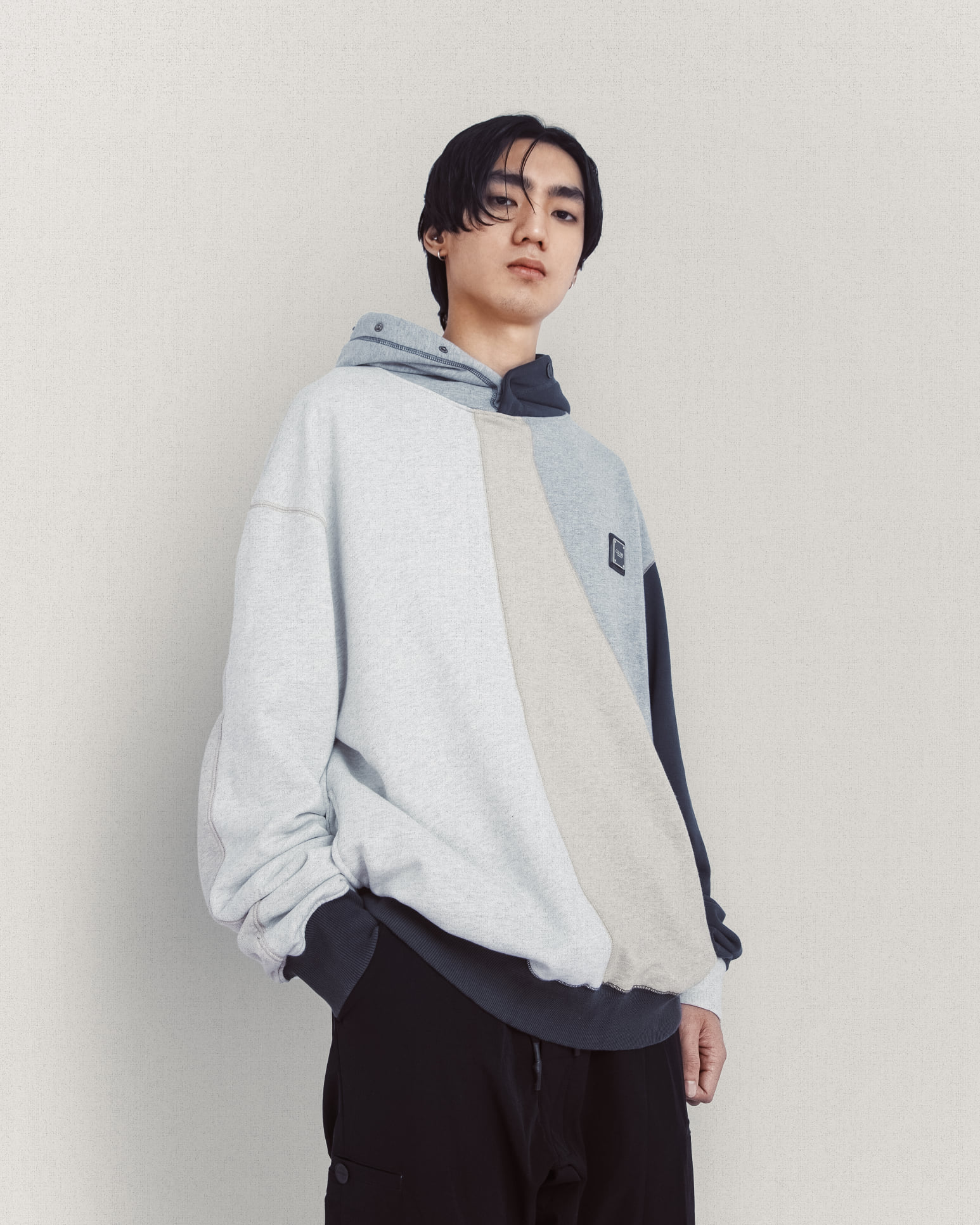 MULTICOLOR PANELED HOODIE