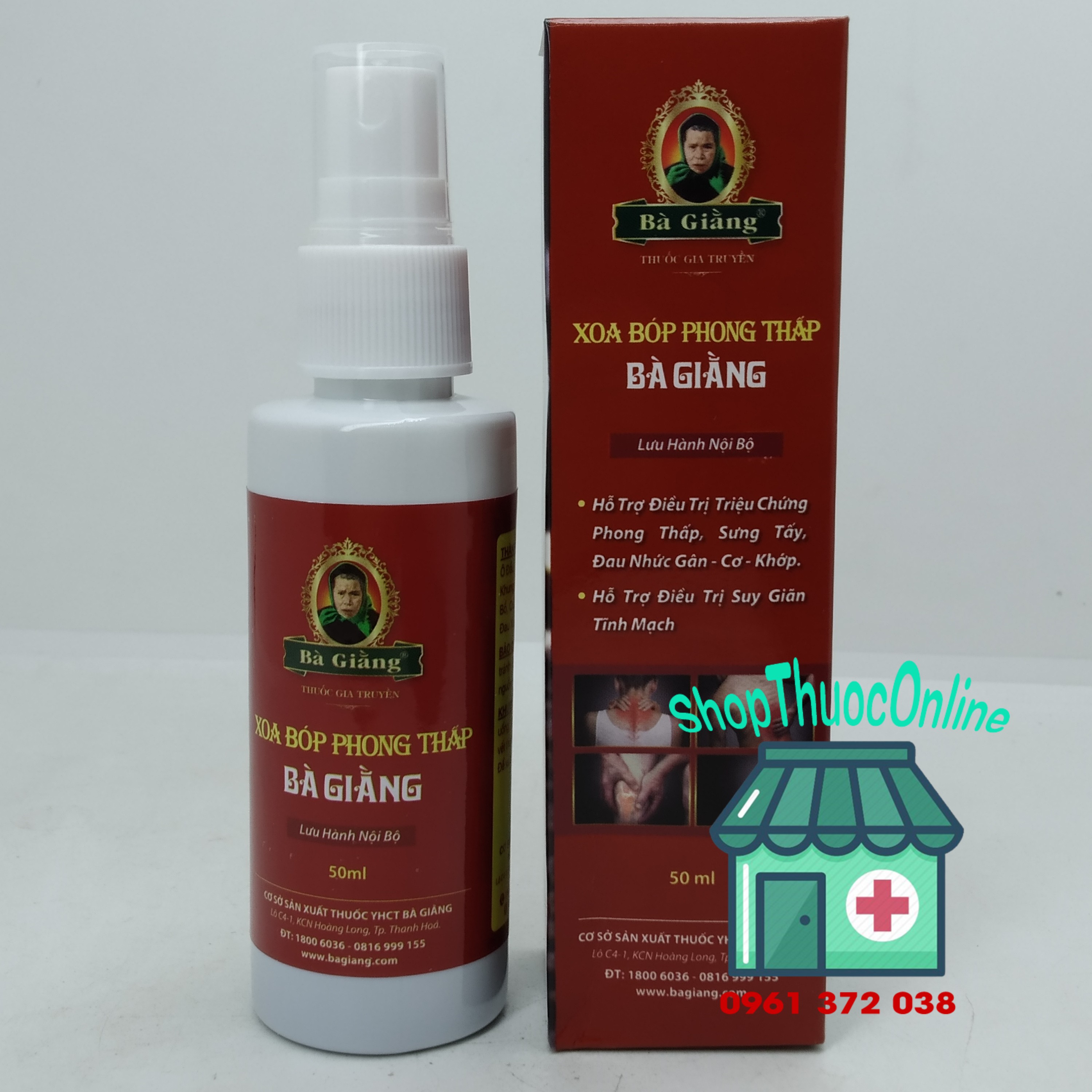 Xoa bóp phong thấp Bà Giằng chai 50ml