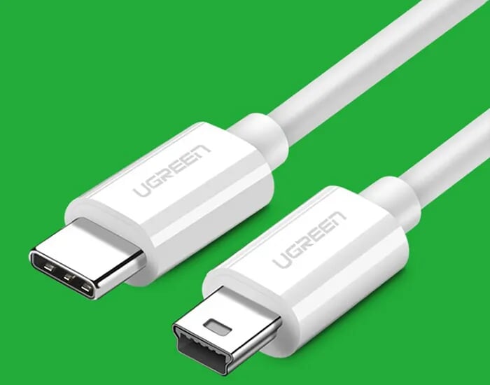Ugreen 40418 1.5M màu trắng Dây USB Type-C sang mini USB US142