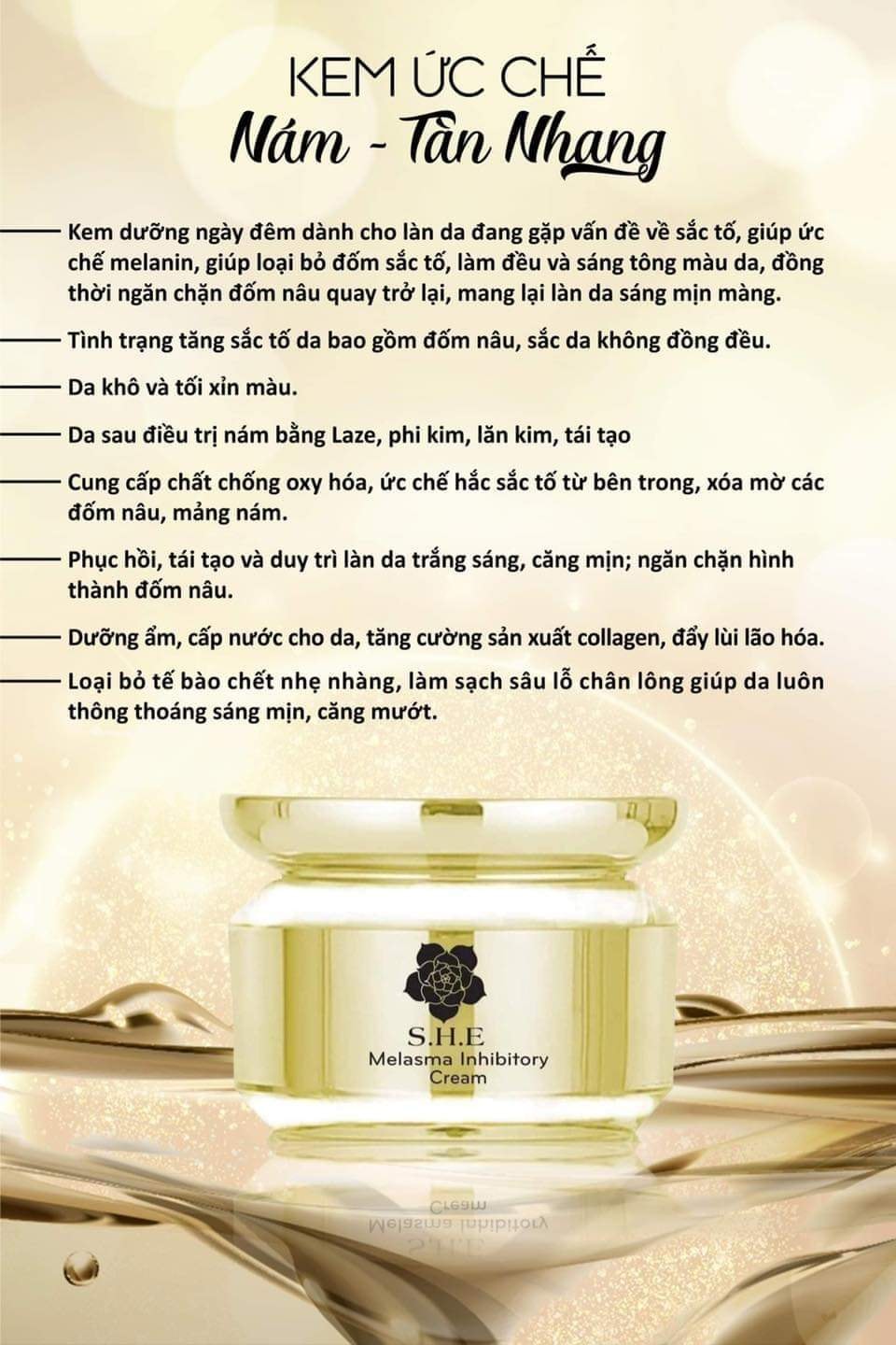 Kem ức chế Nám da mặt S.H.E
