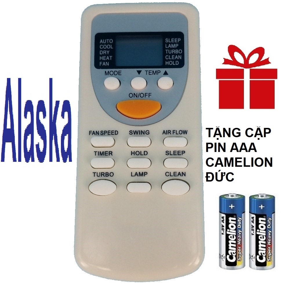 Remote điều khiển máy lạnh, máy điều hòa alaska mẫu 6