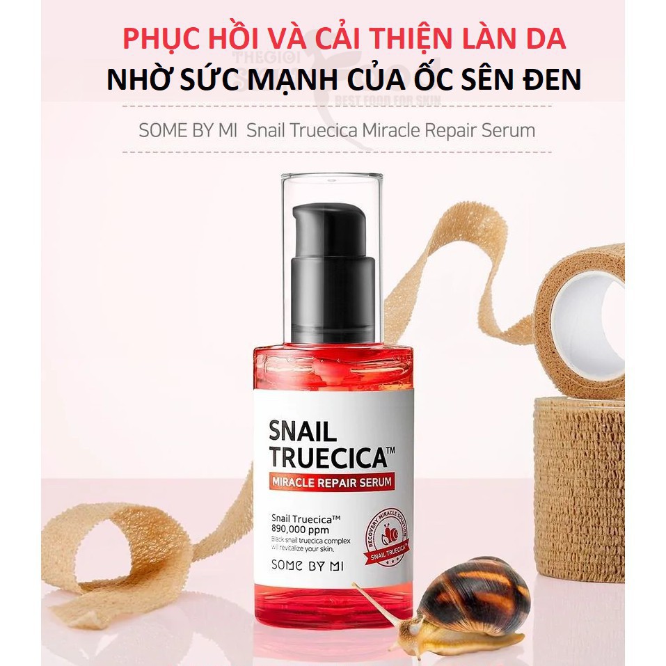 [Lấy mã giảm thêm 30%]Serum Snail Truecica Miracle Repair Some By Mi