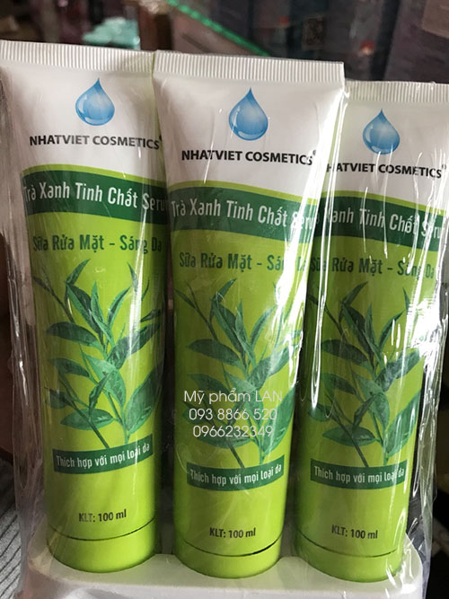 Trà xanh và Serum sữa rửa mặt làm sáng da 100ml