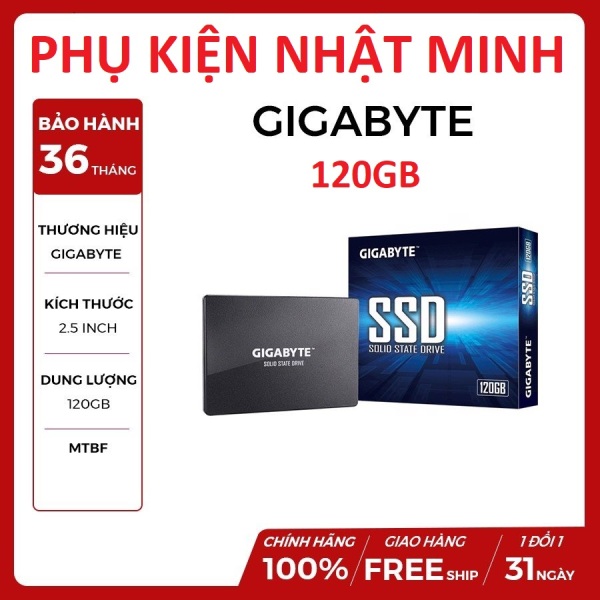 [Tặng dây sata] Ổ cứng SSD Gigabyte 120GB/ 240GB/ 480GB SATA 2,5 inch (Đoc 500MB/s, Ghi 420MB/s) Chính hãng bảo hành 36 tháng