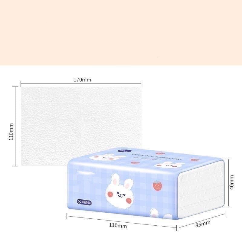 Thùng 40 gói giấy ăn thỏ trắng siêu dai siêu mịn (Hàng Nội địa trung)