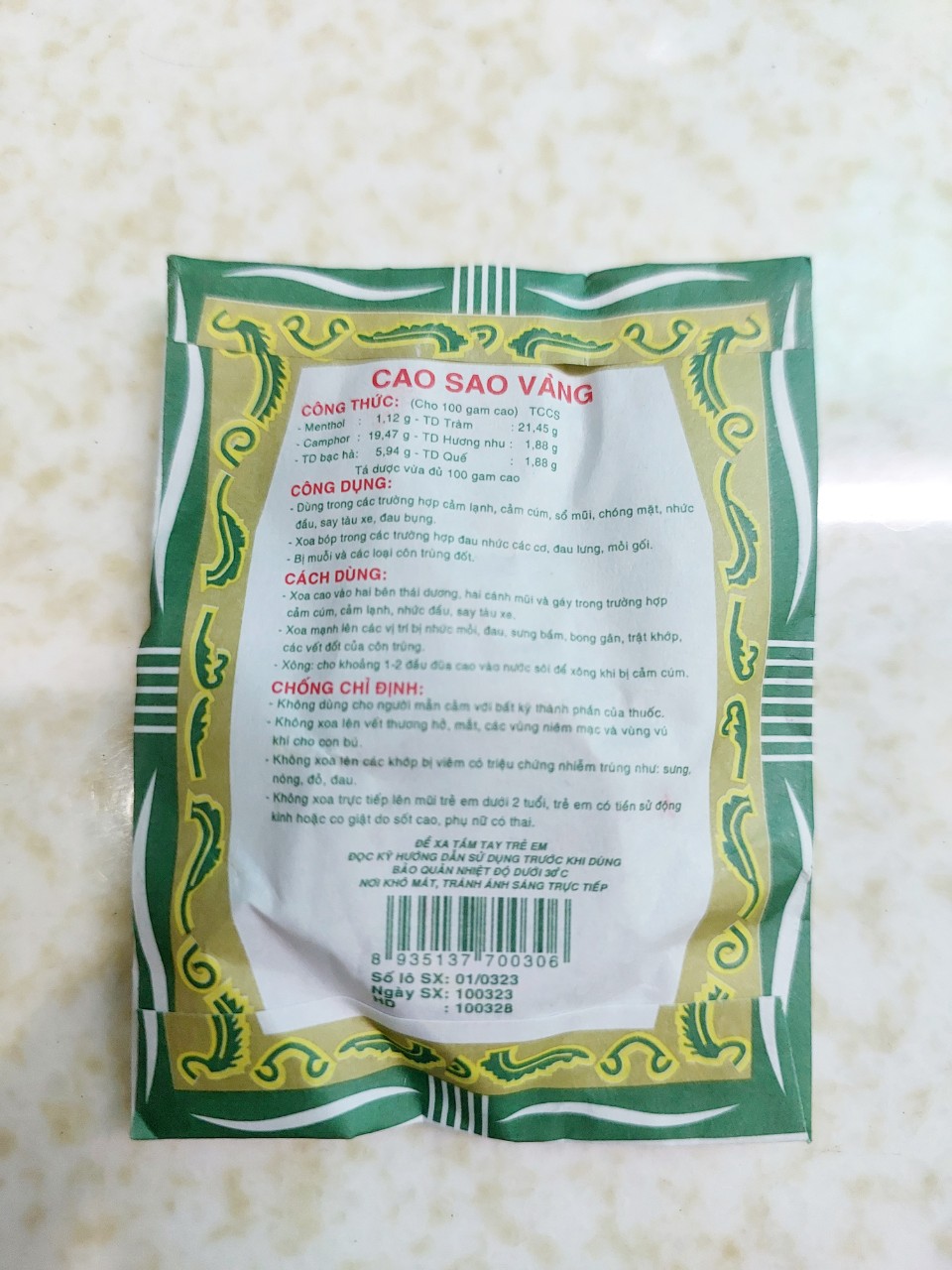 CAO SAO VÀNG GOLDEN STAR 3g