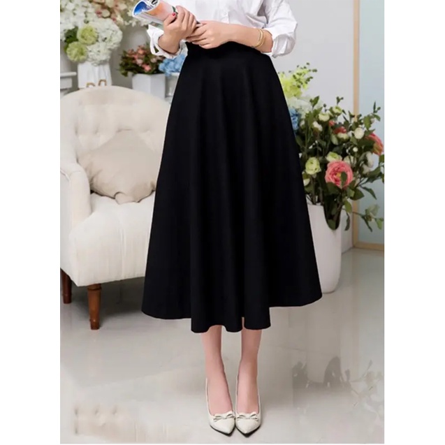 Chân váy xoè dáng dài 70cm cực chất - thời trang công sở nữ