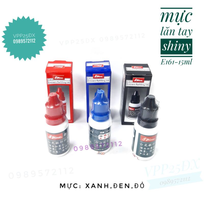 Mực lăn tay shiny E-161 15ml.