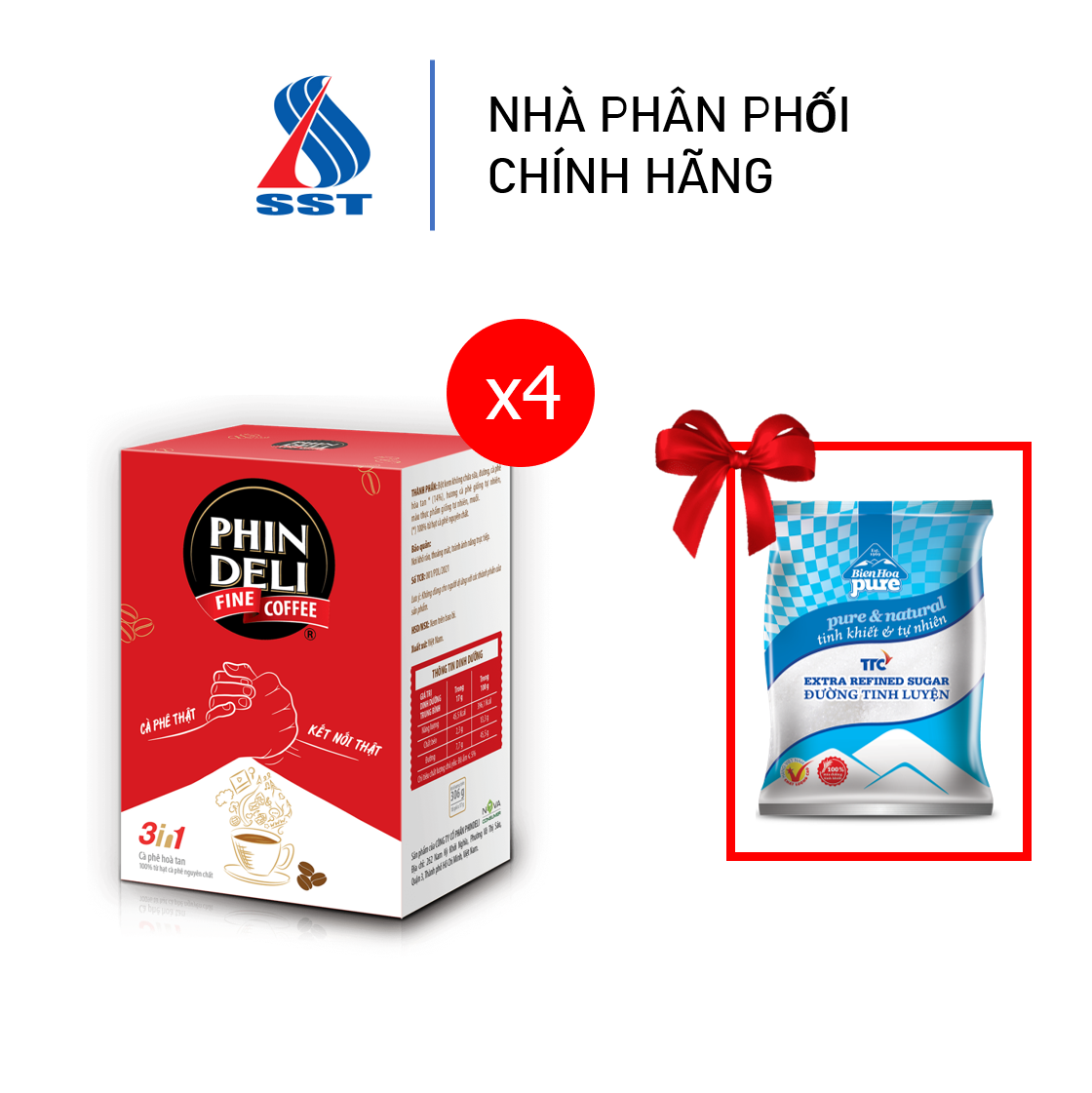COMBO Cà Phê Hòa Tan PhinDeli 3in1 (17g x 18 gói) - Hộp 306g