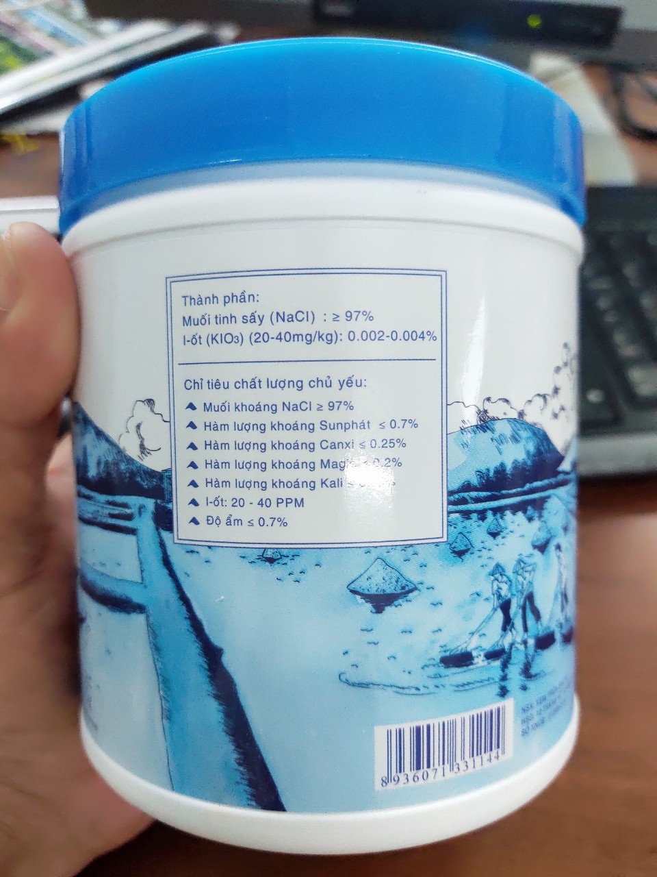 [HCM]Muối biển sinh thái - Cà Ná Có I - ỐT 650g (DATE LUÔN MỚI)