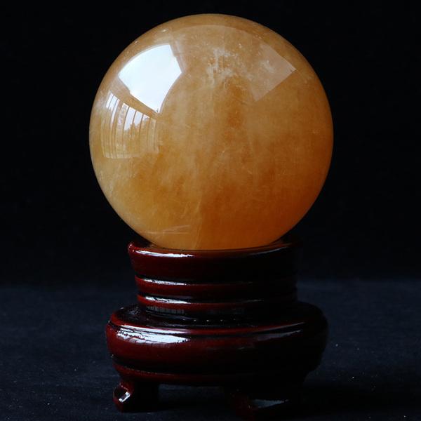[HCM]QUẢ CẦU THẠCH ANH VÀNG ĐƯỜNG KÍNH 6CM- TẶNG KÈM CHÂN ĐẾ