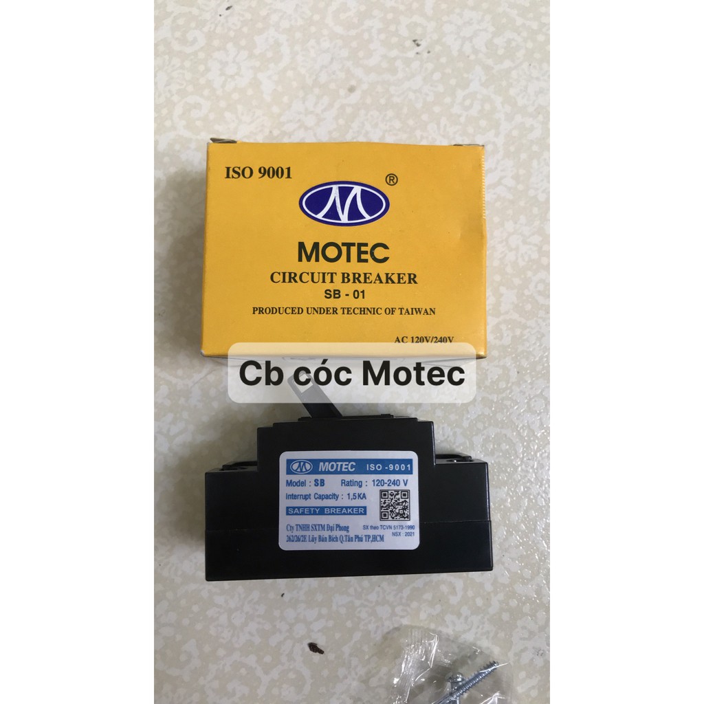 Cầu dao an toàn motec - cb cóc motec 10a,20a,30a tặng vỏ nhựa cb