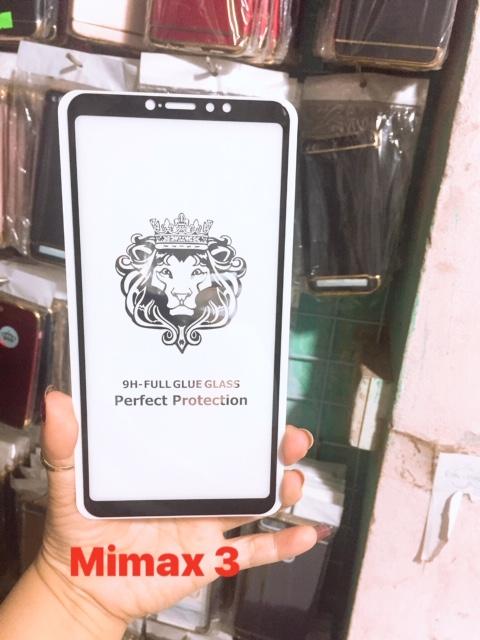 Côm bô 2 kính cường lực phủ màn cho Xiaomi Mimax 3 (Đen)