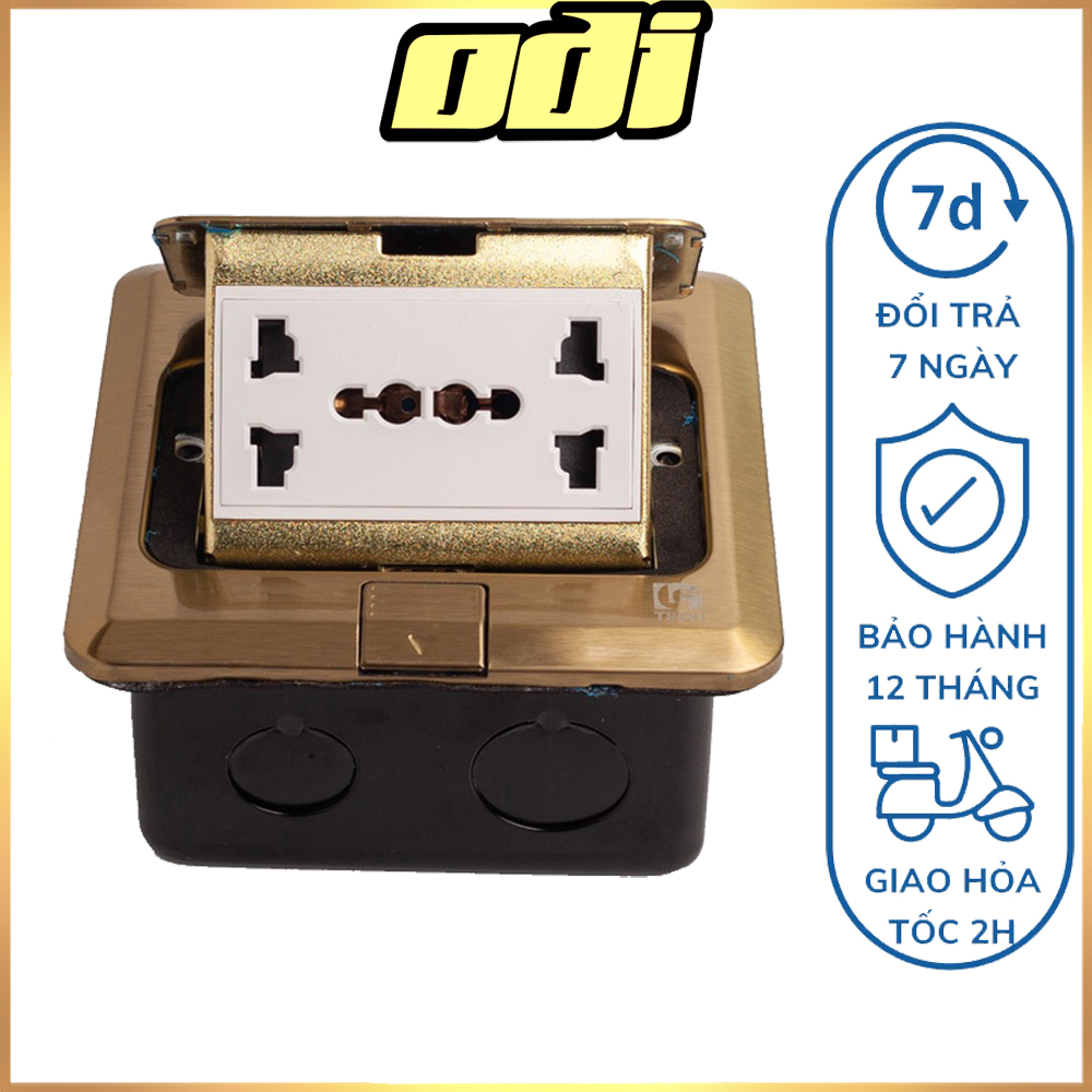 Ổ cắm âm sàn 3 chấu đôi lg-j28t-1