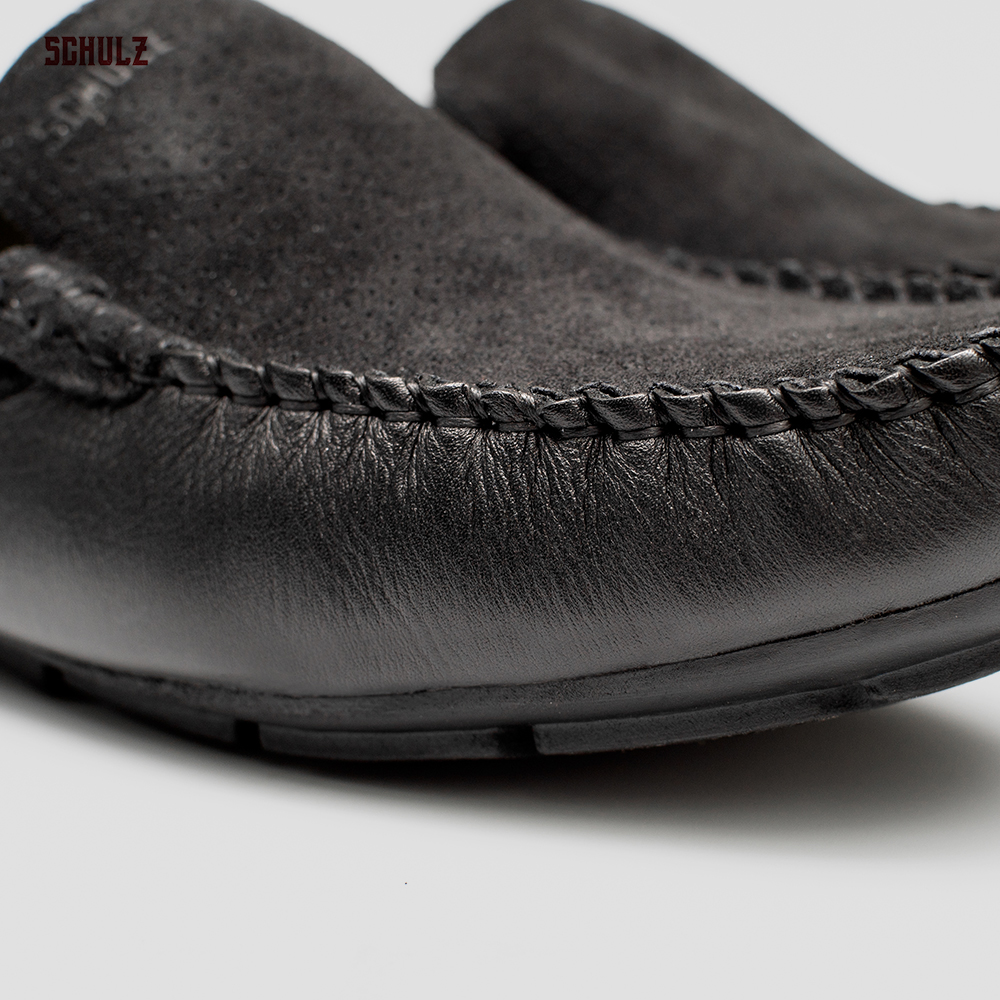 Giày Da Loafer Phối Da Lộn Schulz L3-II19DEN