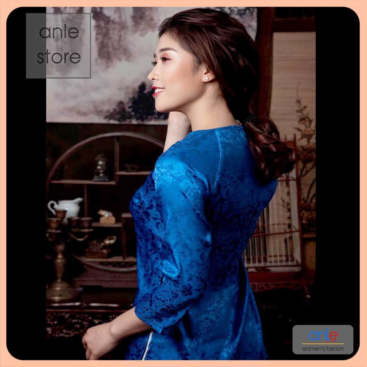 Áo Bà Ba Lụa Gấm Tơ Tằm Cao Cấp, Áo Lam Đi Chùa, Quần Lụa Gấm Cam kết hàng chuẩn mềm mịn, ko bai, ko xù - 10 màu, 6 size, bán lẻ quần và áo - Đồ lam đi chùa - Bộ đồ đi chùa - Đồ lam phật tử - Anle Store