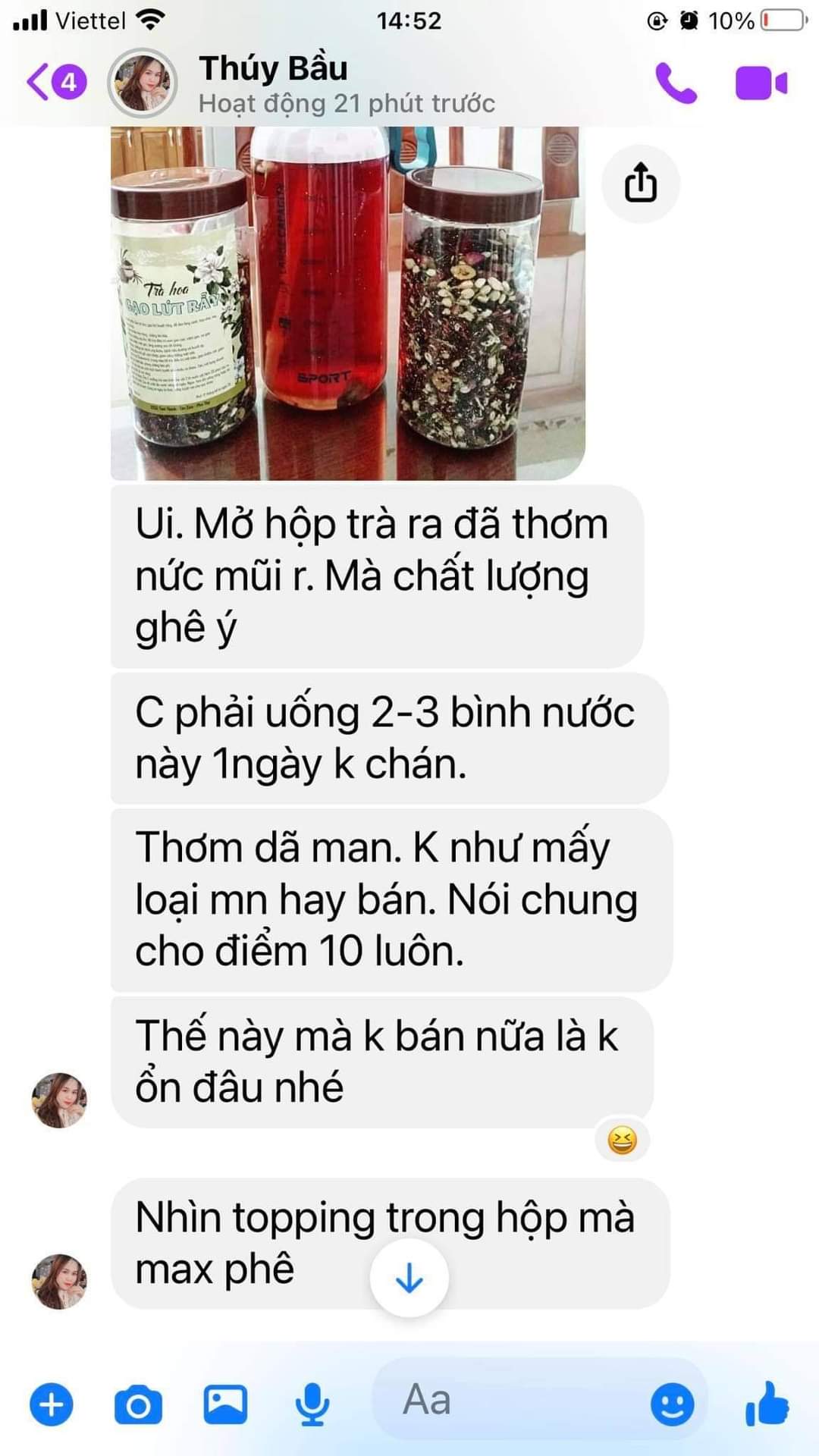Trà hoa gạo lứt rẫy