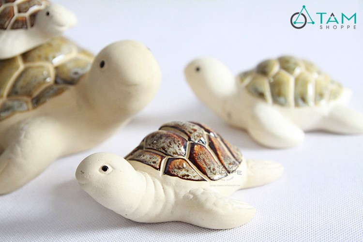 Tượng Rùa Gốm Super Cute Lớn - Rua Gom Lon