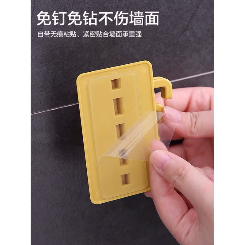 Móc dán 4 nhánh Móc dán treo đồ đa năng