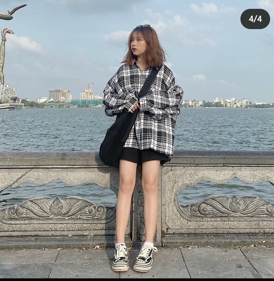 Áo sơ mi lụa form rộng borbem cực chất thu đông mới