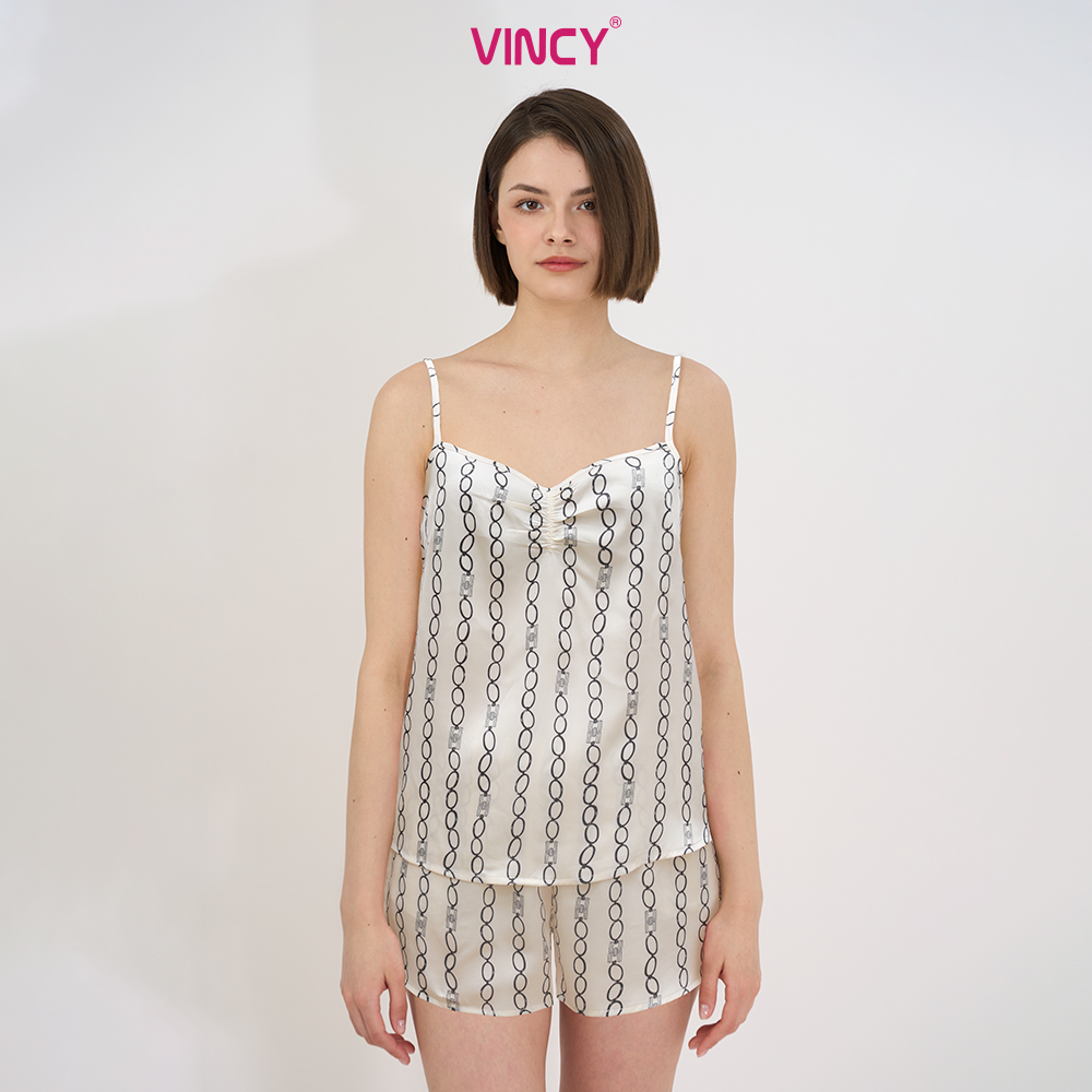 [Mua 3 giảm 20%, mua 2 giảm 15%] Bộ Đồ Short Satin Nữ Vincy BSS077W91