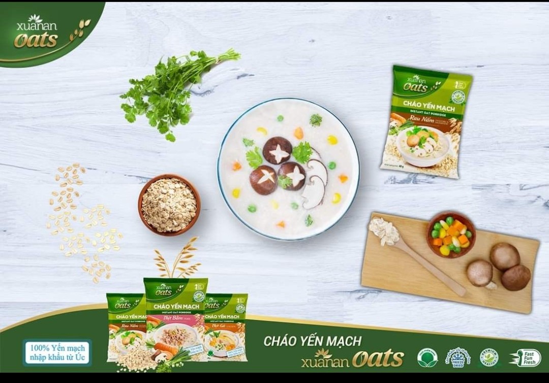 [30 gói] Cháo Yến Mạch Thịt Gà Xuân An