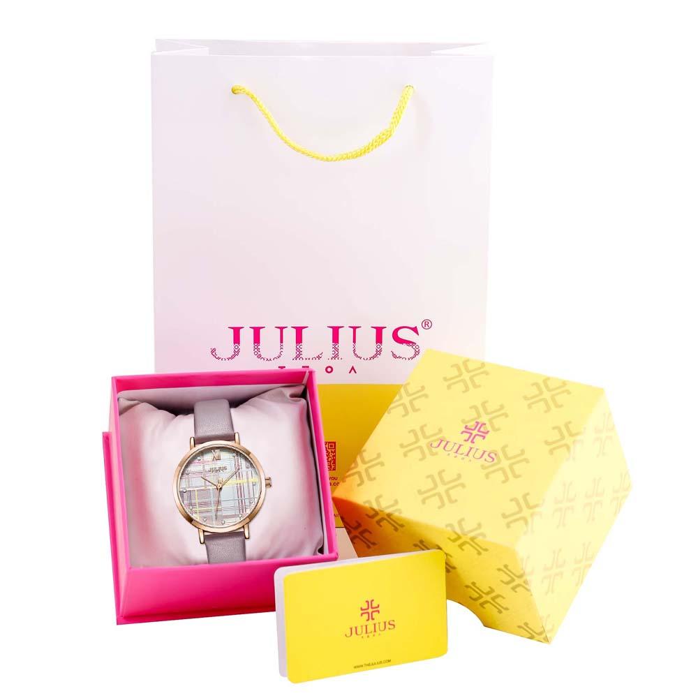 ĐỒNG HỒ NỮ JA-1133C JULIUS HÀN QUỐC DÂY DA (HỒNG)