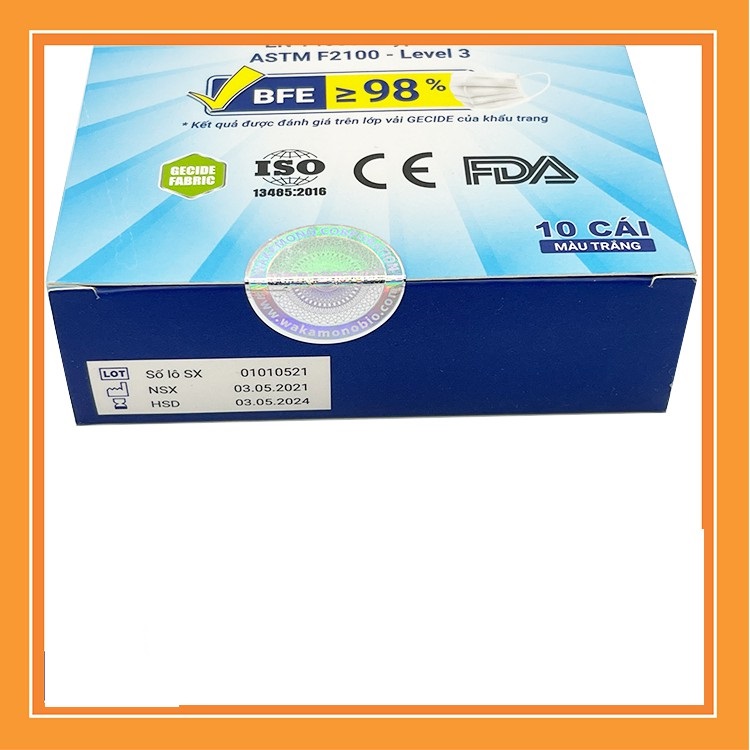 [HCM][Q.Gò Vấp] HỘP KHẨU TRANG Y TẾ WAKAMONO 4 LỚP (HỘP 10 CÁI)