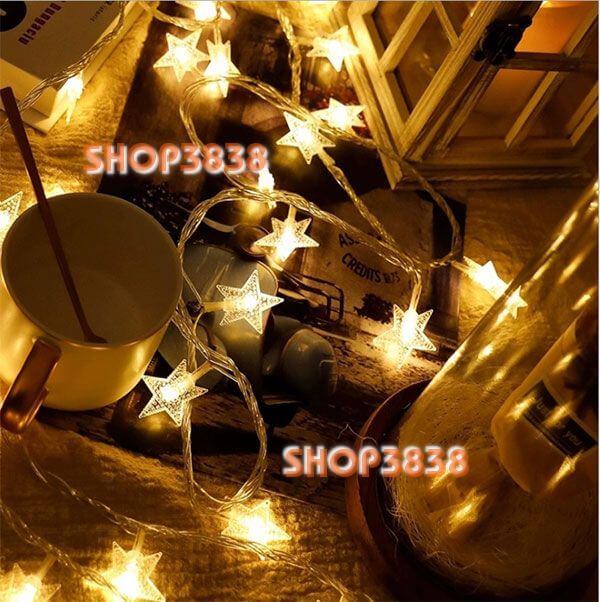[HCM]Lựa Nguồn (Pin- USB- Điện) Dây Đèn Led Ngôi Sao Dài 6M - 40 Bóng
