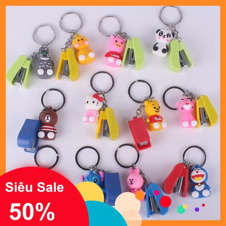 [Sỉ] Đồ bấm giấy miniMóc khóa bấm ghim kèm gấu, thiết kế nhỏ gọn, đẹp, tiện dụng. 8436