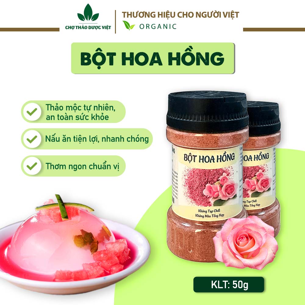 100g bột dành dành (hạt dành dành tạo màu vàng, chi tử, bột tạo màu)