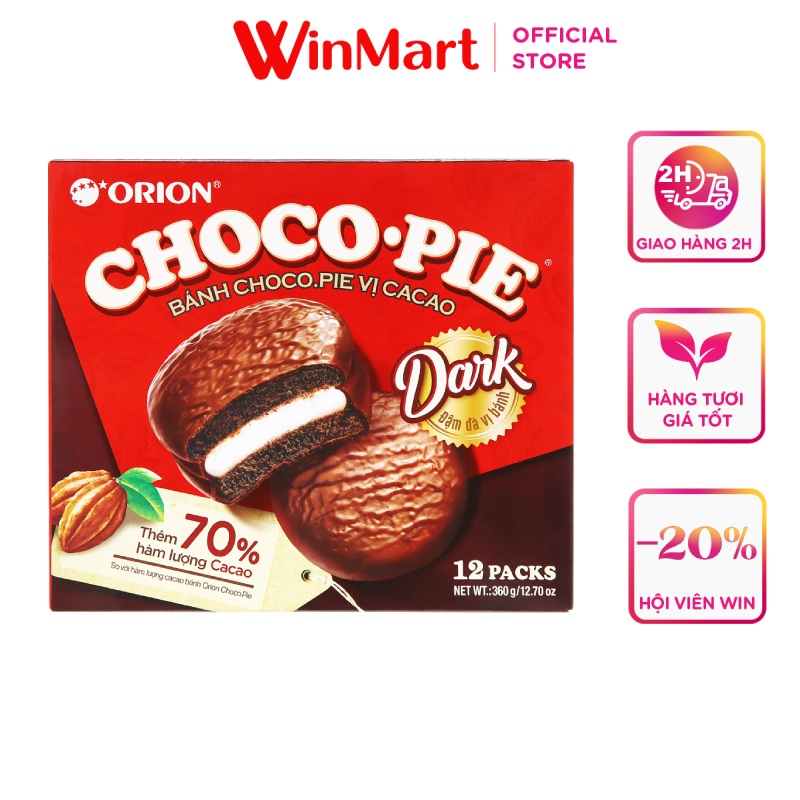 [Siêu thị WinMart] - Bánh Chocopie vị cacao hộp 360g