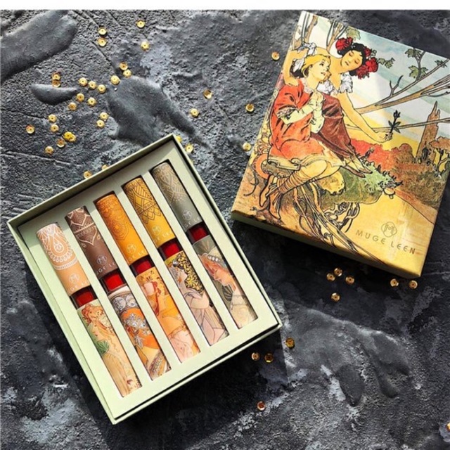 SIÊU HOT] SET SON VONGEE 5 CÂY dòng son kem mịn và mượt vô cùng, không lo bị vón cục hay bết dính mất thẩm mĩ