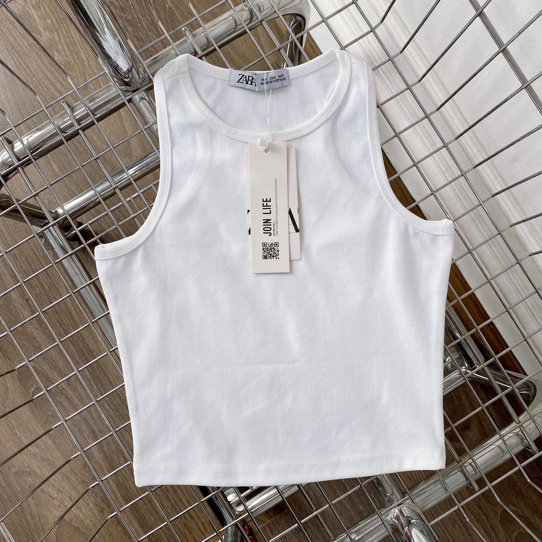 Áo ba lỗ nữ sát nách chất cotton borip