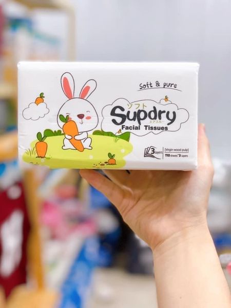Khăn giấy ăn Supdry cao cấp 110 tờ (3 lớp)