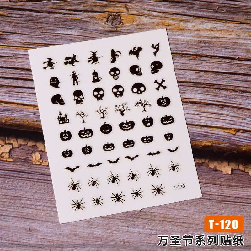 Sticker Halloween trang trí móng tay