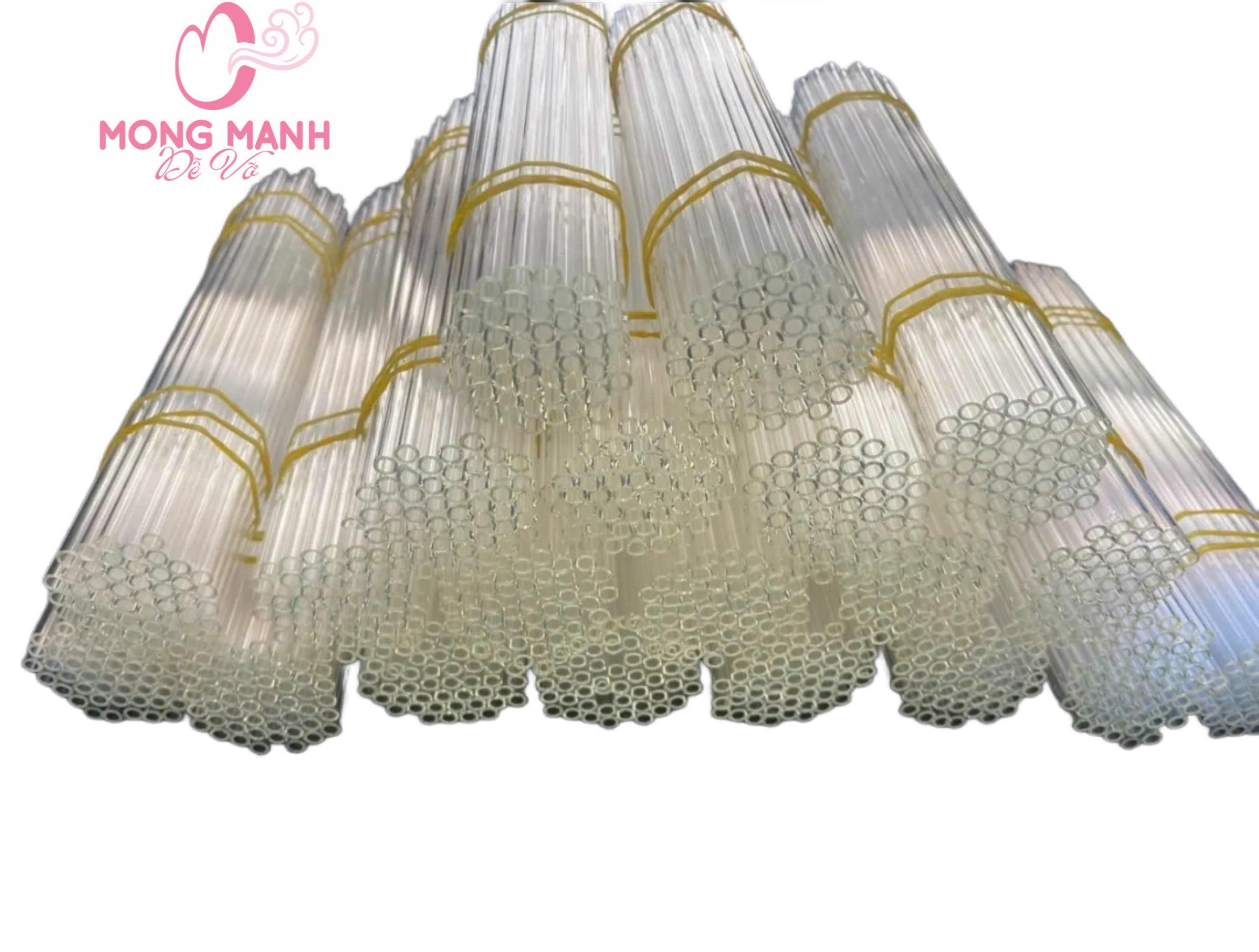 Set 20 Ống Thủy Tinh Borosilicate Dài 20cm Ống Thẳng
