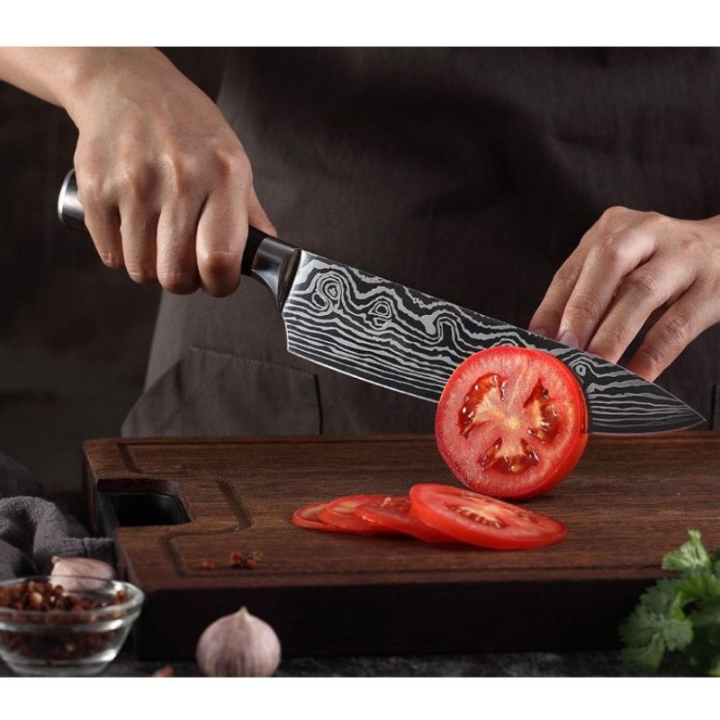 Dao Thái Thịt Vân Thép Nhật Bản Siêu Bén