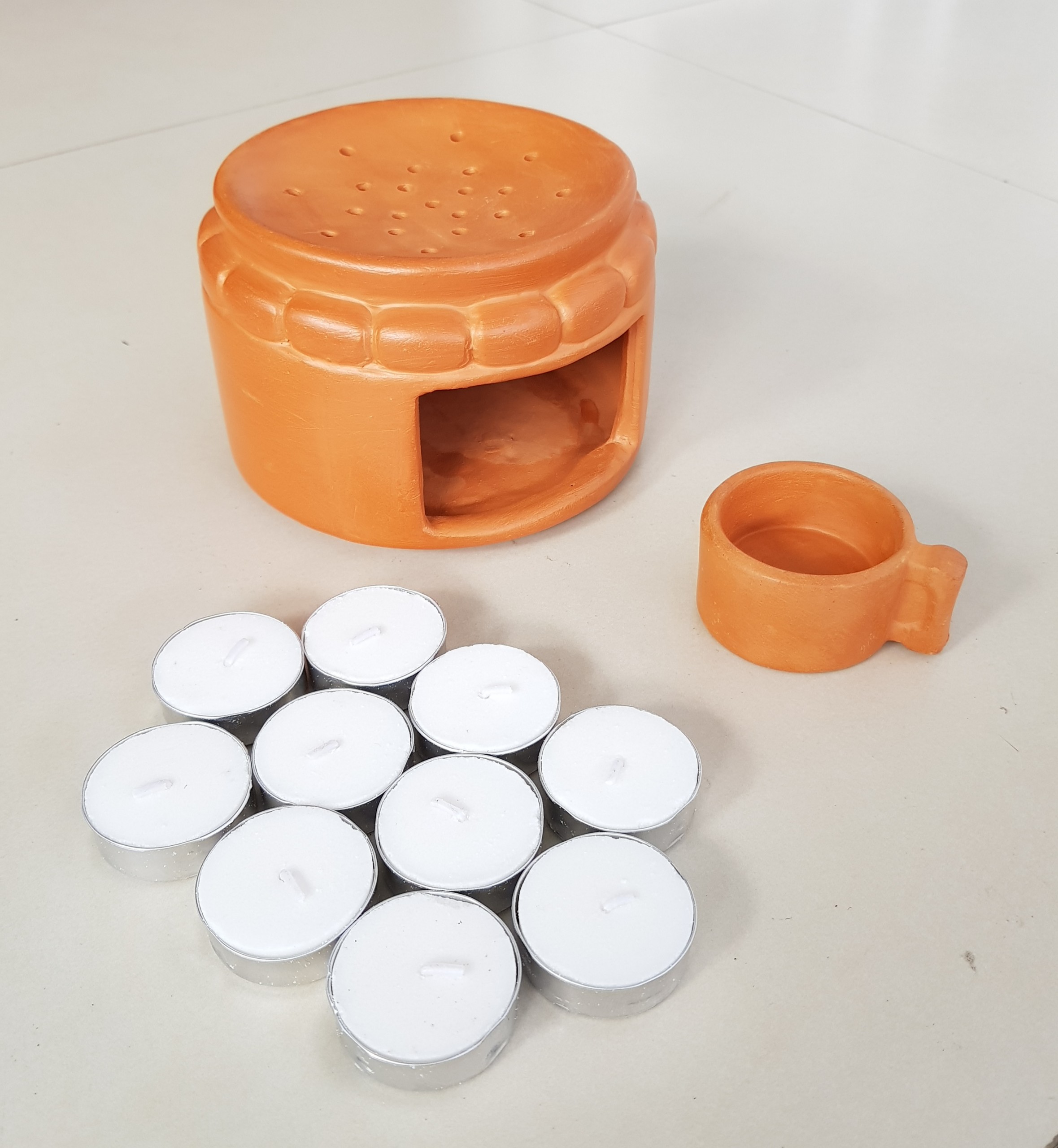 Bếp xông thảo mộc kèm ly bỏ nến tm03 - herb burner, thơm mát ngôi nhà bạn