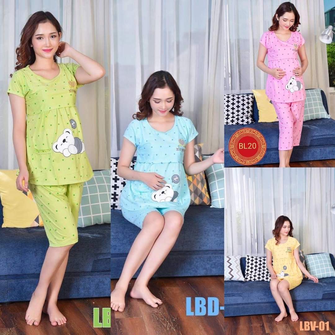Bộ Lửng Bầu Và Sau Sinh CB Đủ Size (50-85KG), Chất 100% Cotton