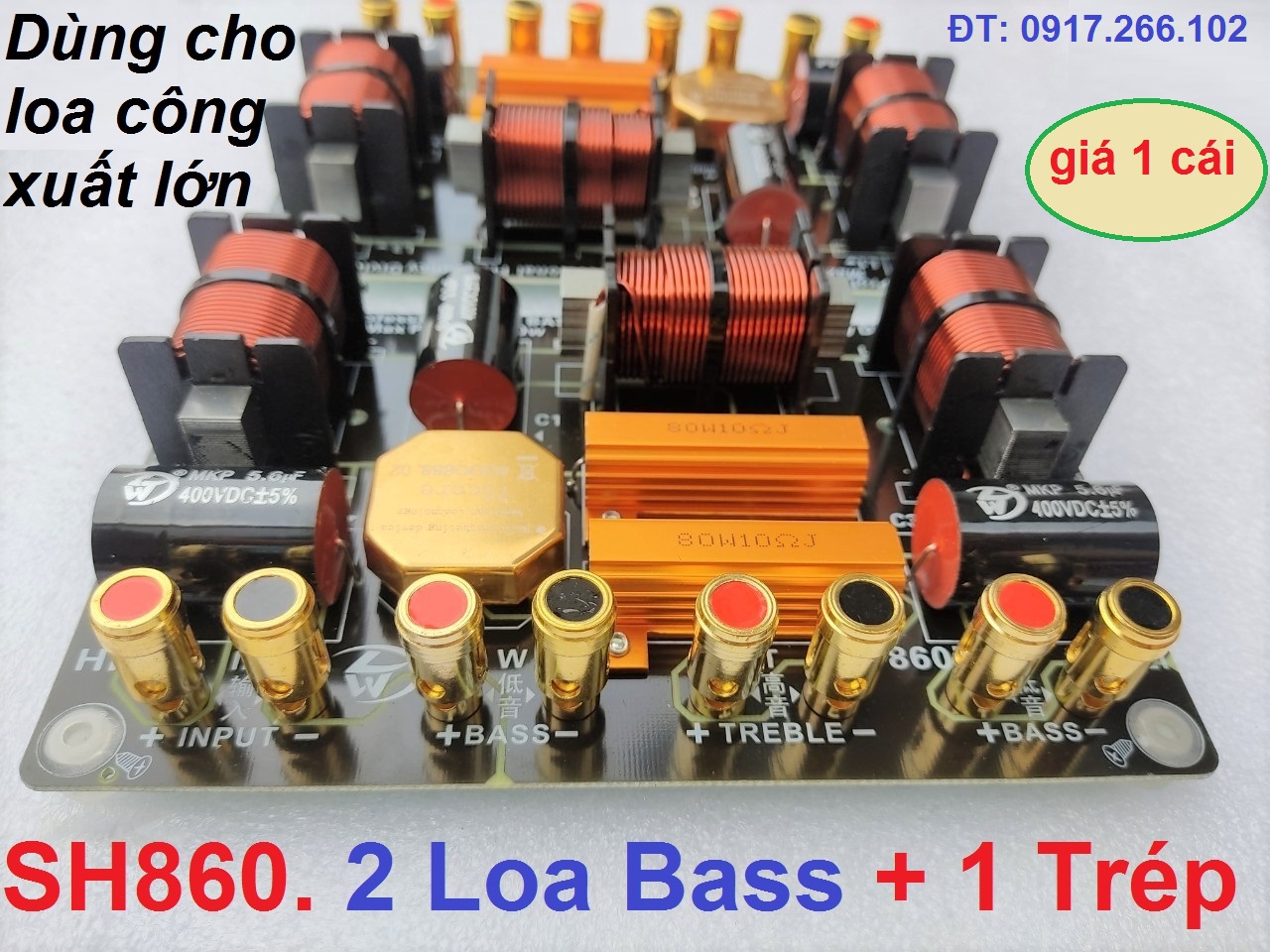 Mạch phân tần full đôi công suất lớn sh860l - giá 1 cái - dùng cho thùng loa sân khấu - 2 bass 1 treble