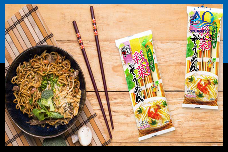 Mì Somen Rau Củ Nhật Bản 320g (4 bó)